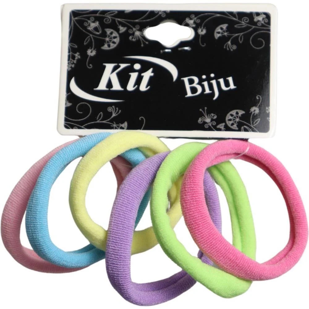 Acessorio Para Cabelo Elastico Color Mix 02 4Cm C/06 Kit (Pct.c/12) - imagem 3