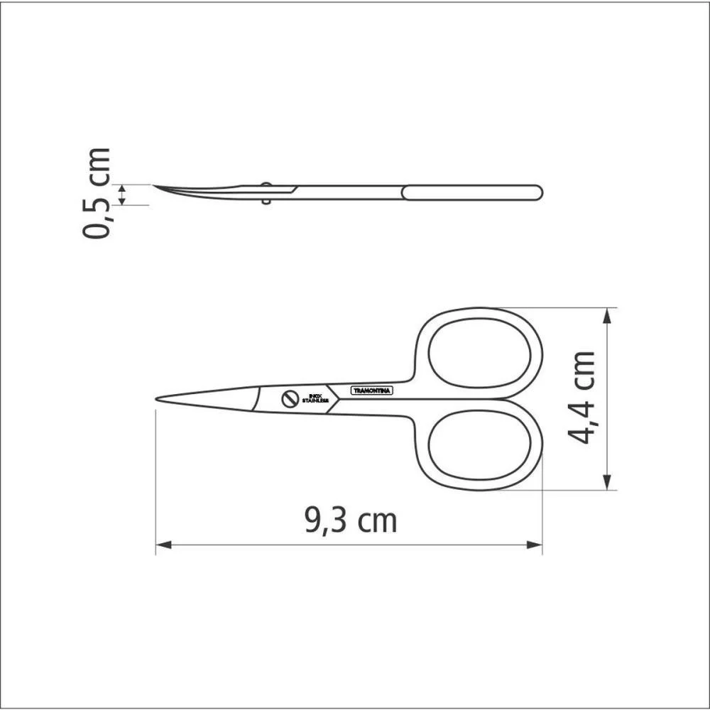 Tesoura Higiene Pessoal P/Unha E Acabamentos Aco Inox Tramontina - imagem 4