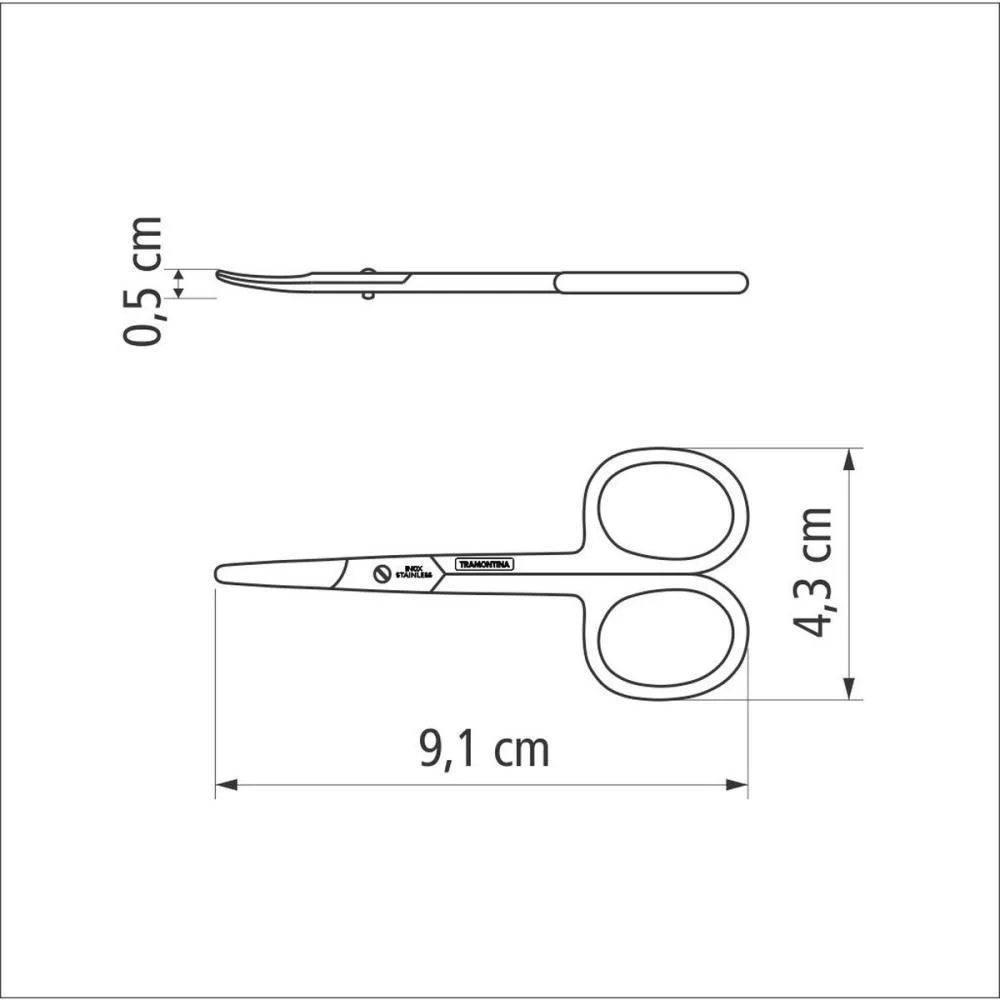 Tesoura Higiene Pessoal P/Unha Bebe Aco Inox Tramontina - imagem 4