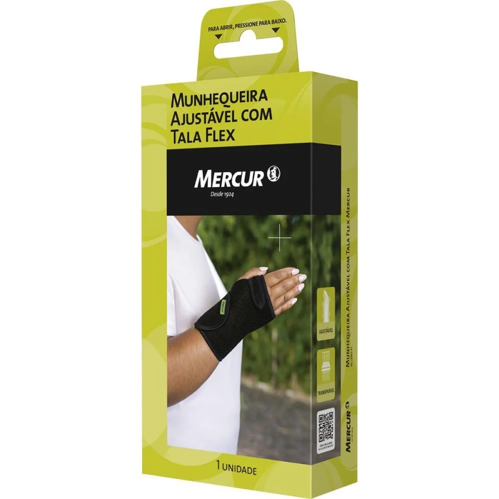 Ortopedico Munhequeira Ajusta.c/Tala Flex Mercur - imagem 5