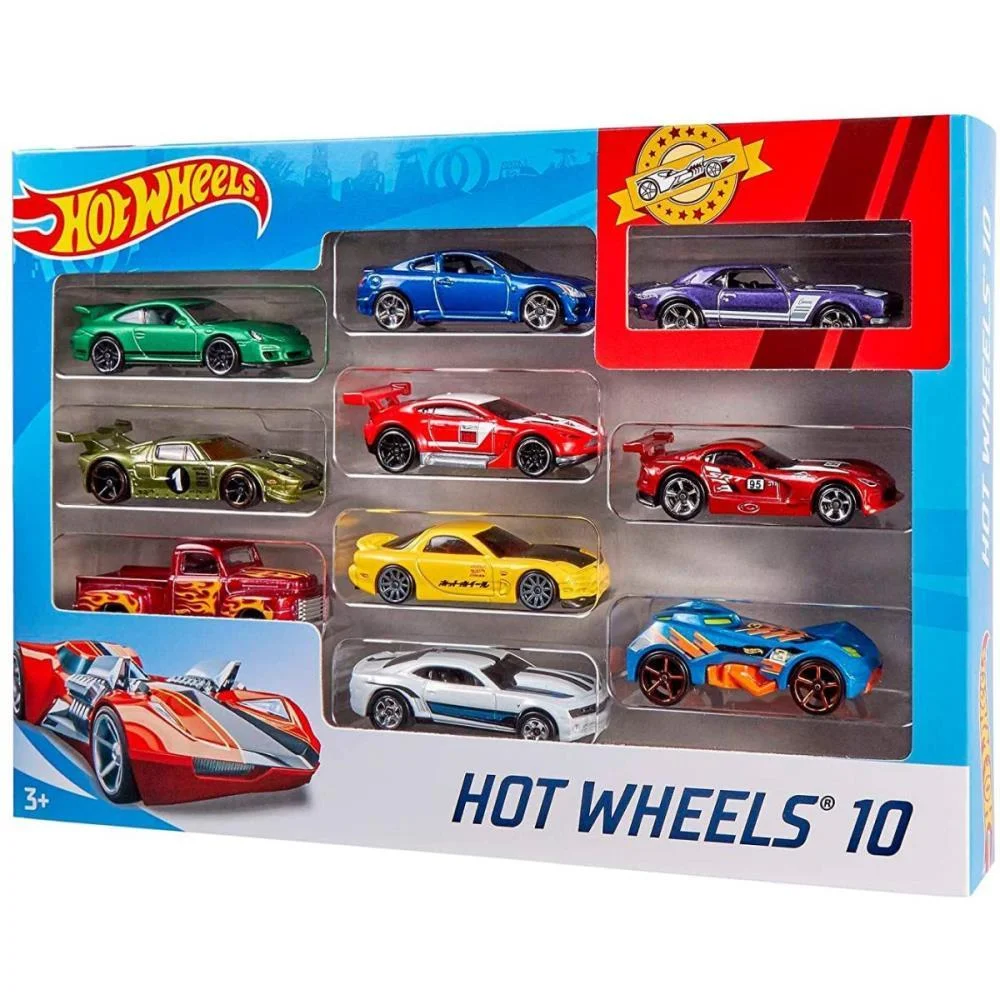 Hot Wheels Die-Cast Pack C/10 Carrinhos (S) Mattel - imagem 3