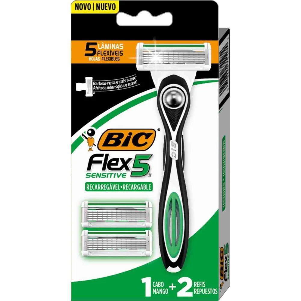 Barbeador Descartavel Bic Flex 5 Sensitive Bic (Blister) - imagem 5