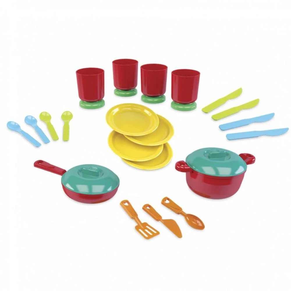 Brincando De Casinha Brincadeira Cozinha 28Pcs Dismat - imagem 4