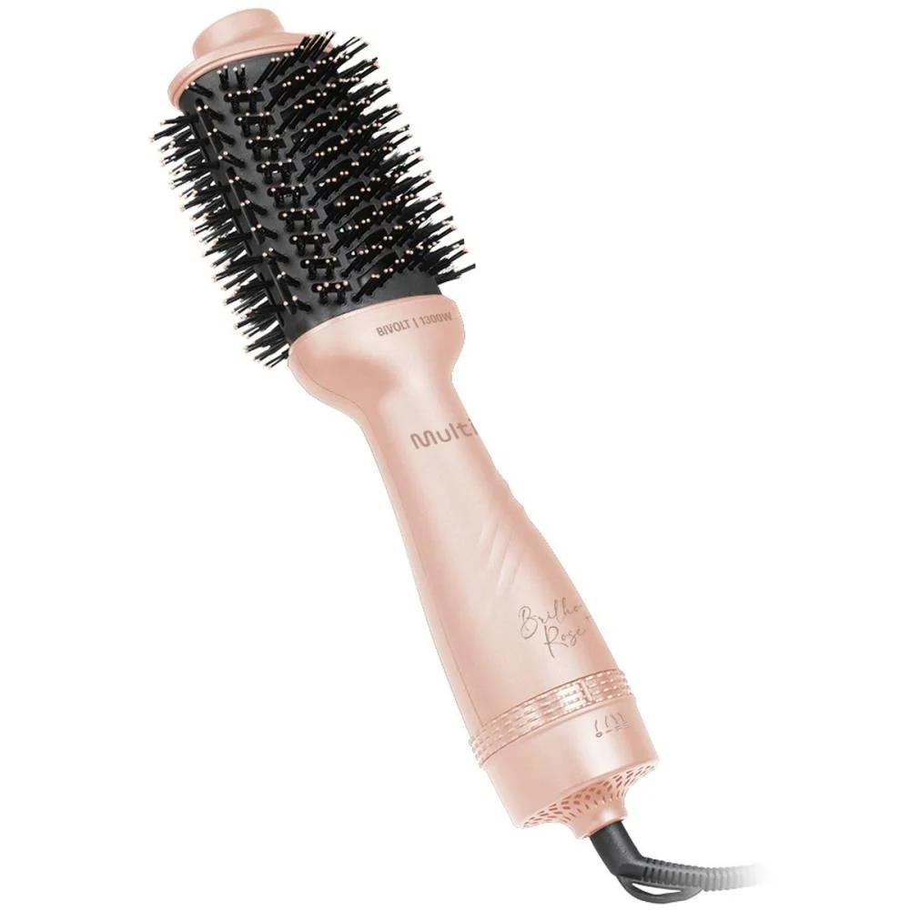 Escova De Cabelo Alisadora Secadora Brilho Rose 1300W Biv Multi - imagem 4