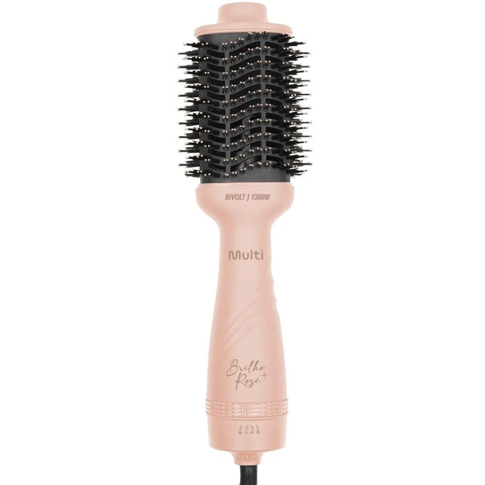 Escova De Cabelo Alisadora Secadora Brilho Rose 1300W Biv Multi - imagem 6