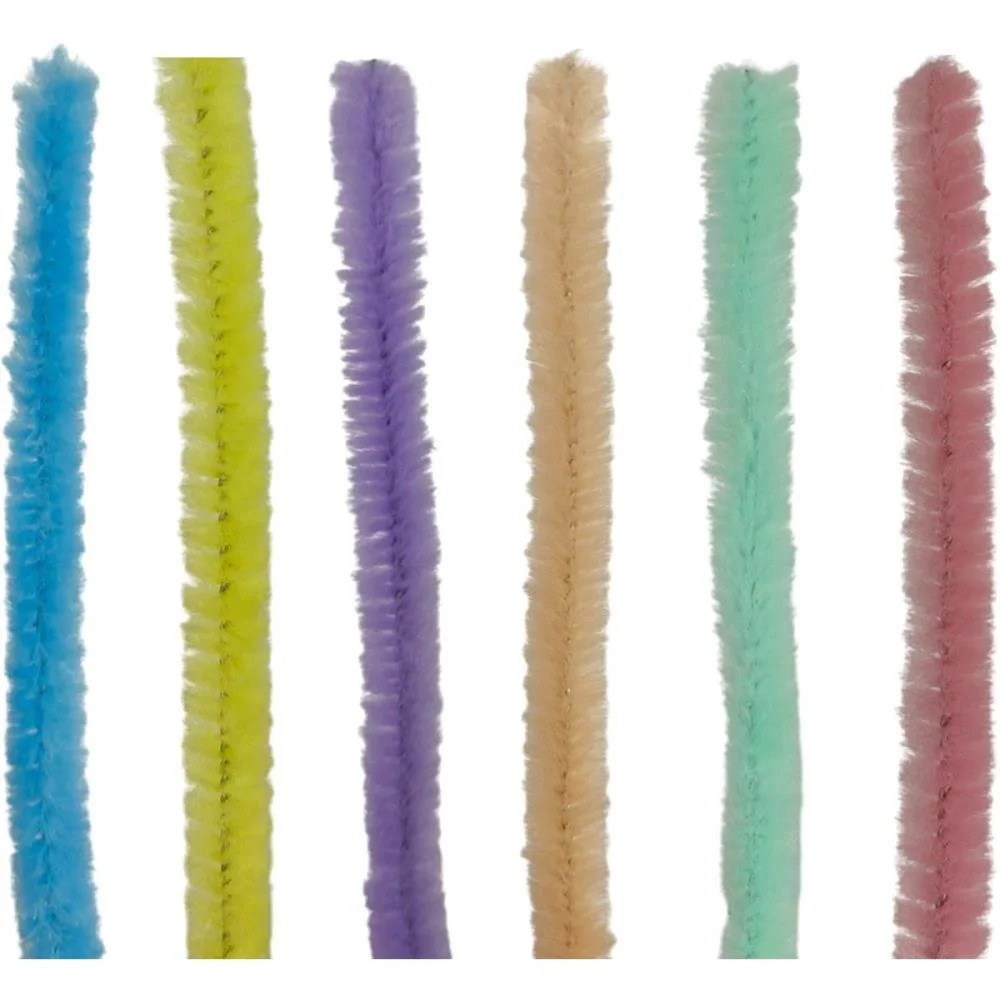 Acessorio Para Cabelo Haste De Chenille Tons Pastel Art Lille C/ 100 Unidades - imagem 3