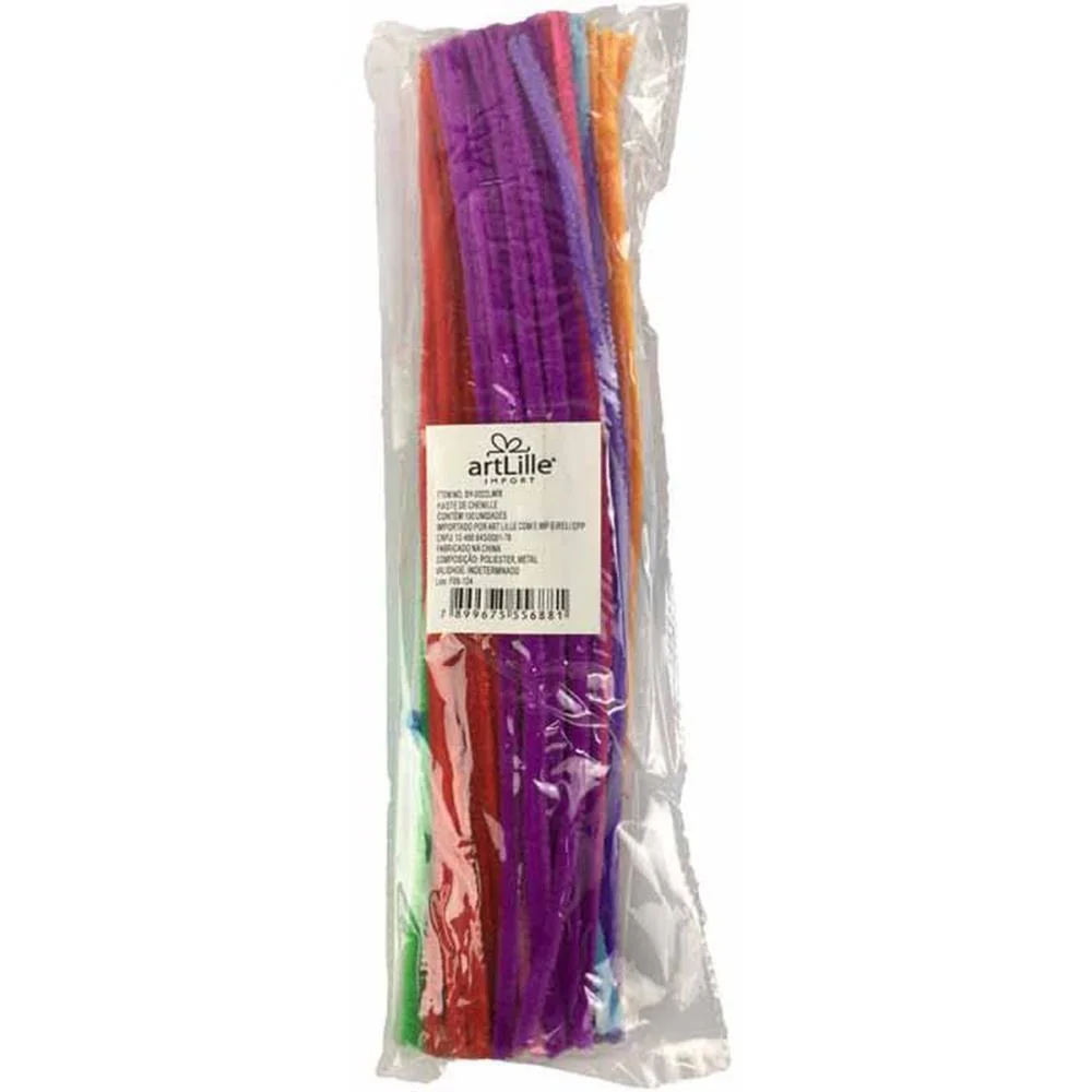 Acessorio Para Cabelo Haste De Chenille Cores Sortid Art Lille C/ 100 Unidades - imagem 4