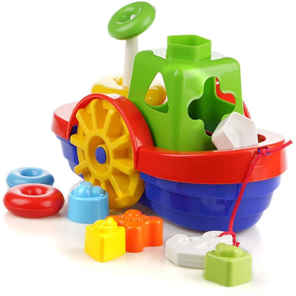 Brinquedo Educativo Barco Didatico C/Blocos E Anco Merco Toys - imagem 4