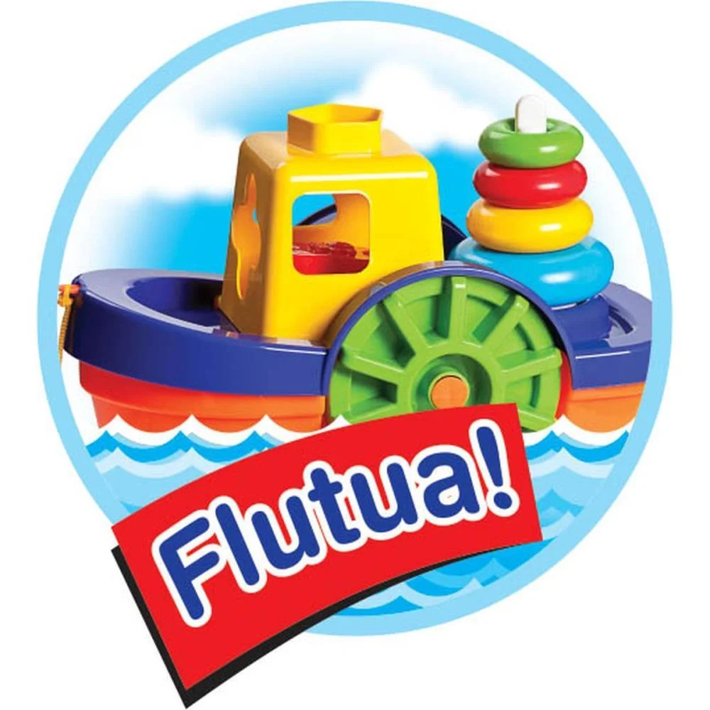 Brinquedo Educativo Barco Didatico C/Blocos E Anco Merco Toys - imagem 6