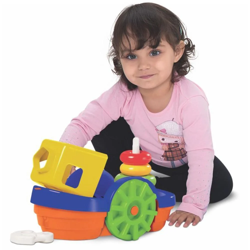Brinquedo Educativo Barco Didatico C/Blocos E Anco Merco Toys - imagem 7