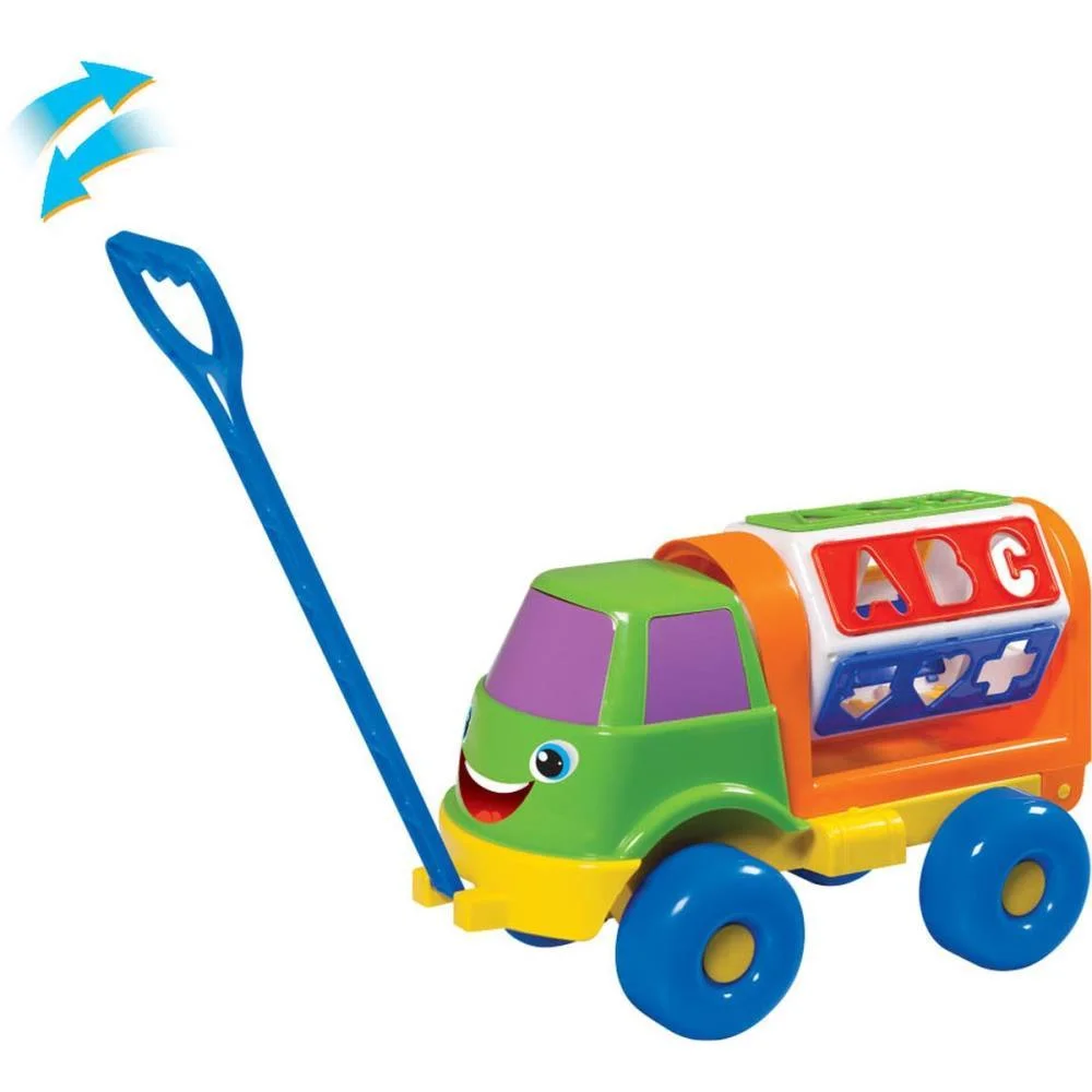 Brinquedo Educativo Caminhao Sorriso C/Puxador Merco Toys - imagem 5