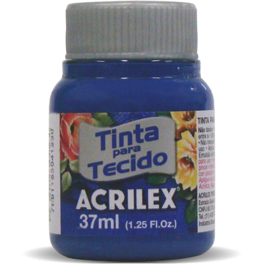 Tinta Para Tecido Fosca 37Ml Azul Cobalto Acrilex (Duzia) - imagem 3