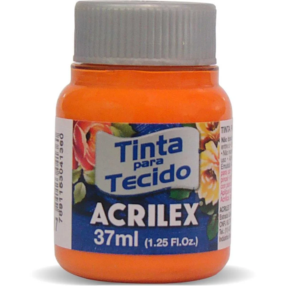 Tinta Para Tecido Fosca 37Ml Laranja Acrilex (Duzia) - imagem 3