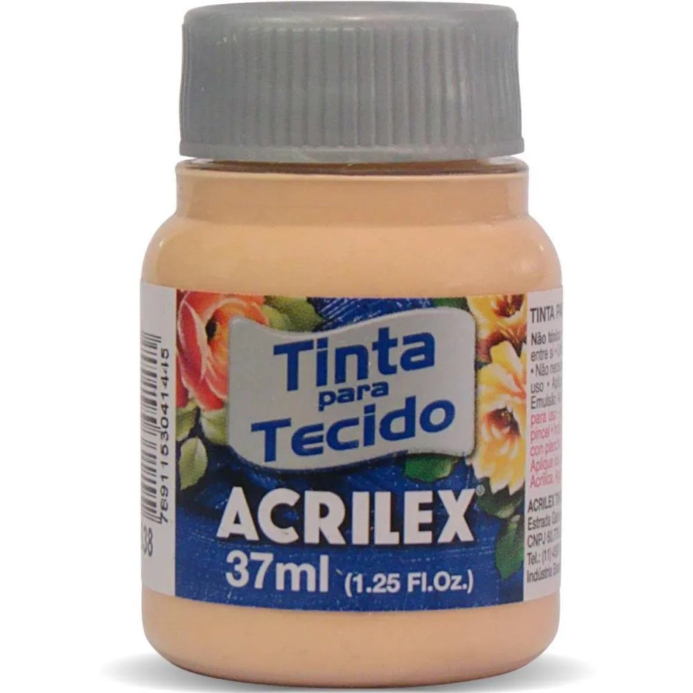 Tinta Para Tecido Fosca 37Ml Amarelo Pessego Acrilex (Duzia) - imagem 3