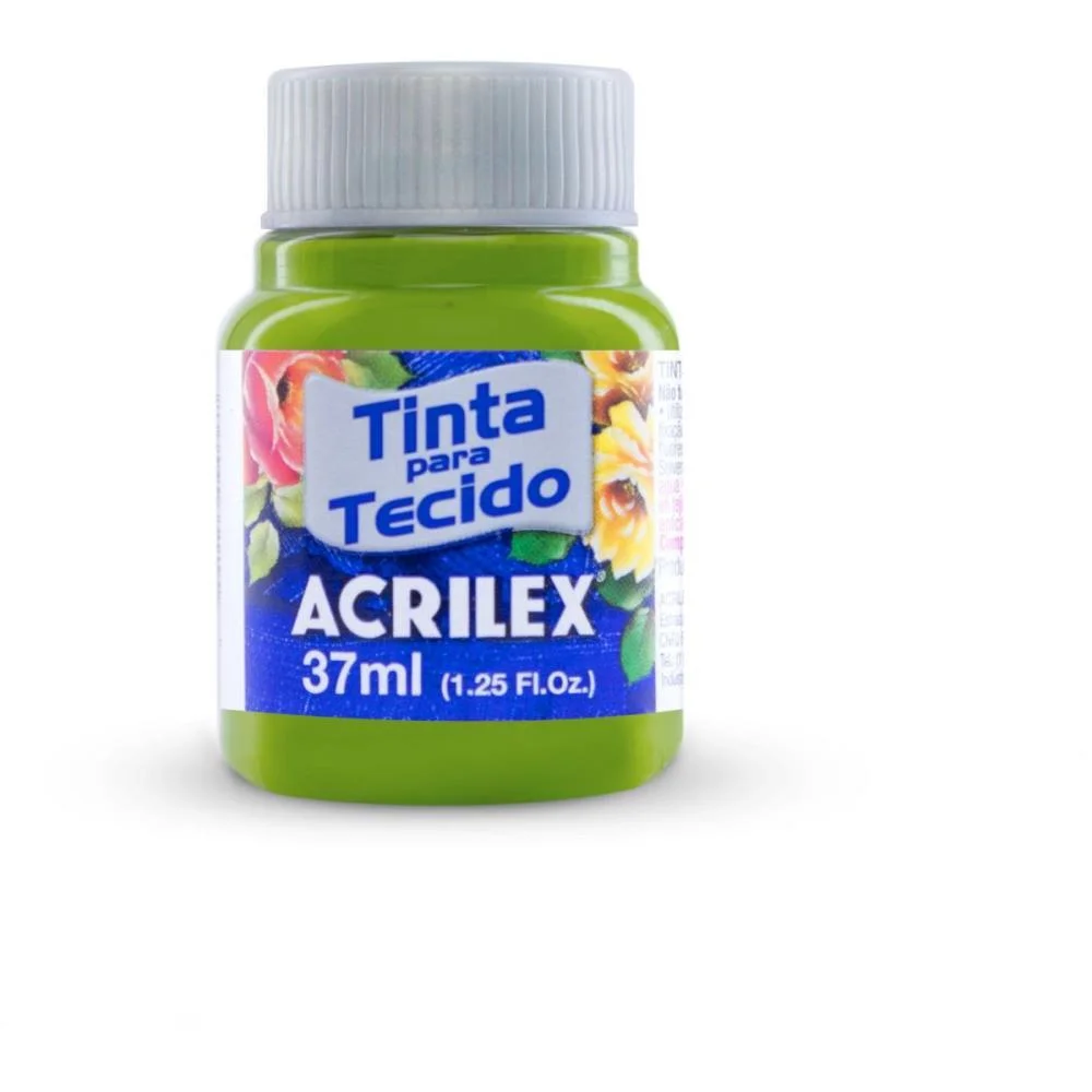 Tinta Para Tecido Fosca 37Ml Verde Maca Acrilex (Duzia) - imagem 3