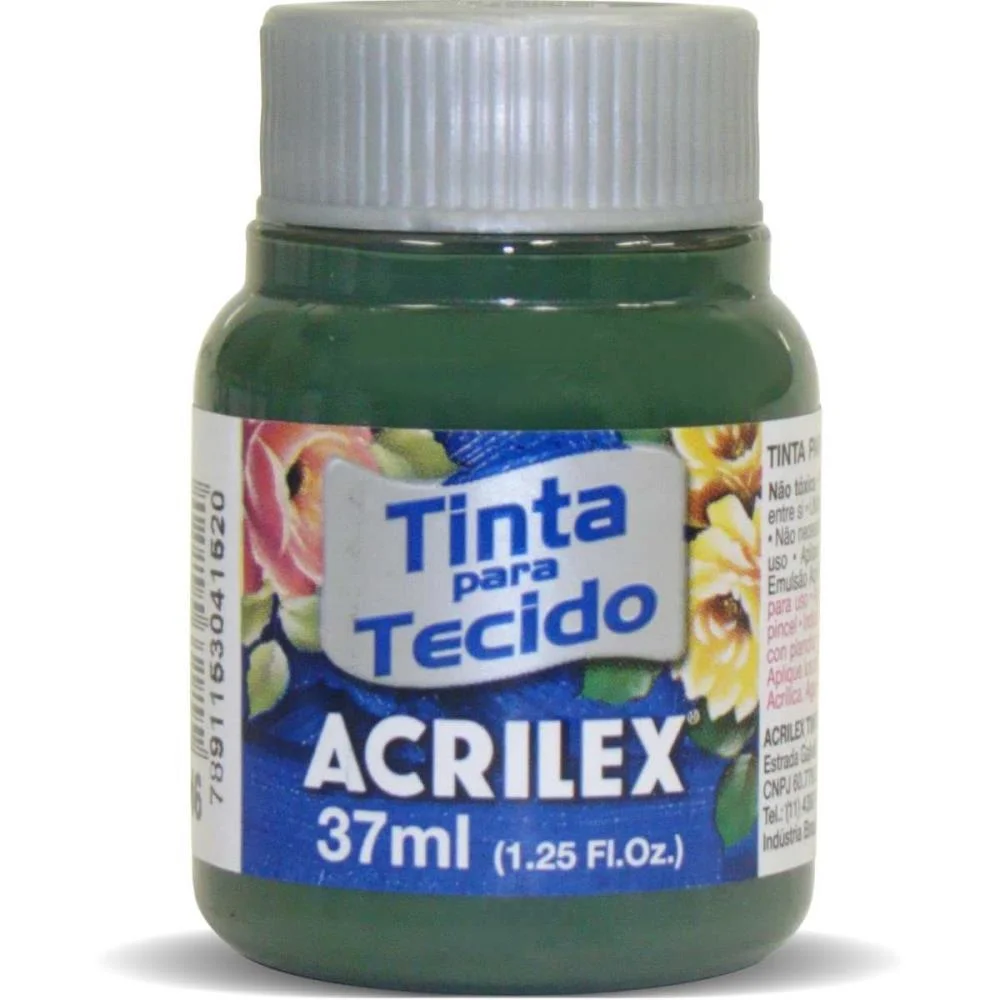 Tinta Para Tecido Fosca 37Ml Verde Pinheiro Acrilex (Duzia) - imagem 3