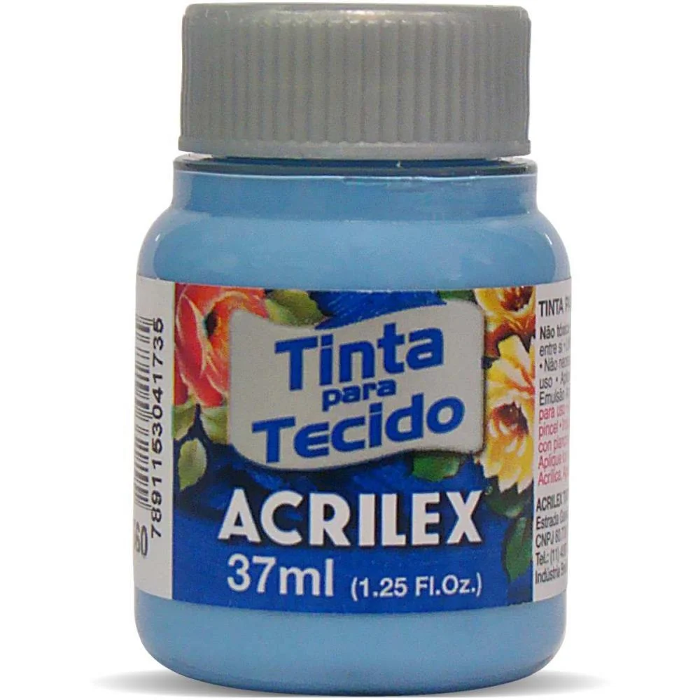 Tinta Para Tecido Fosca 37Ml Azul Caribe Acrilex (Duzia) - imagem 2