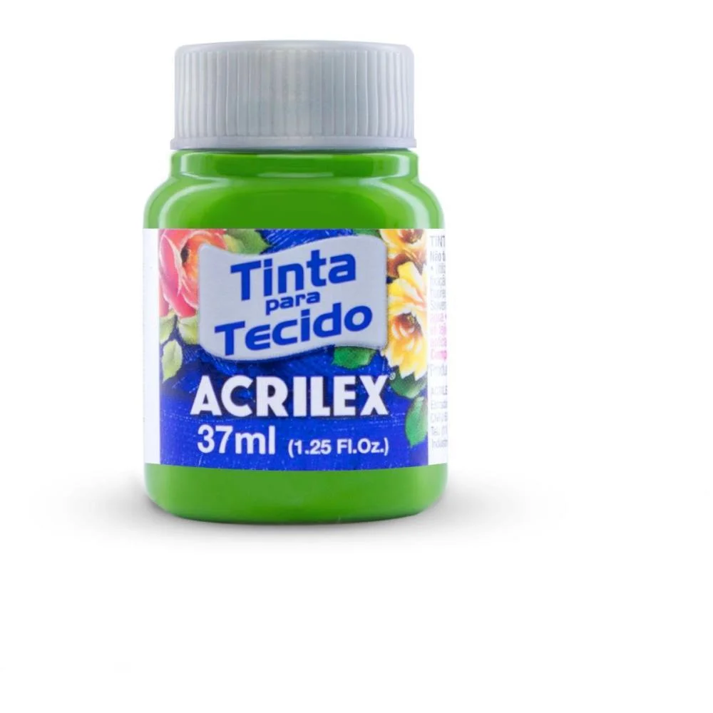 Tinta Para Tecido Fosca 37Ml Verde Abacate Acrilex (Duzia) - imagem 2