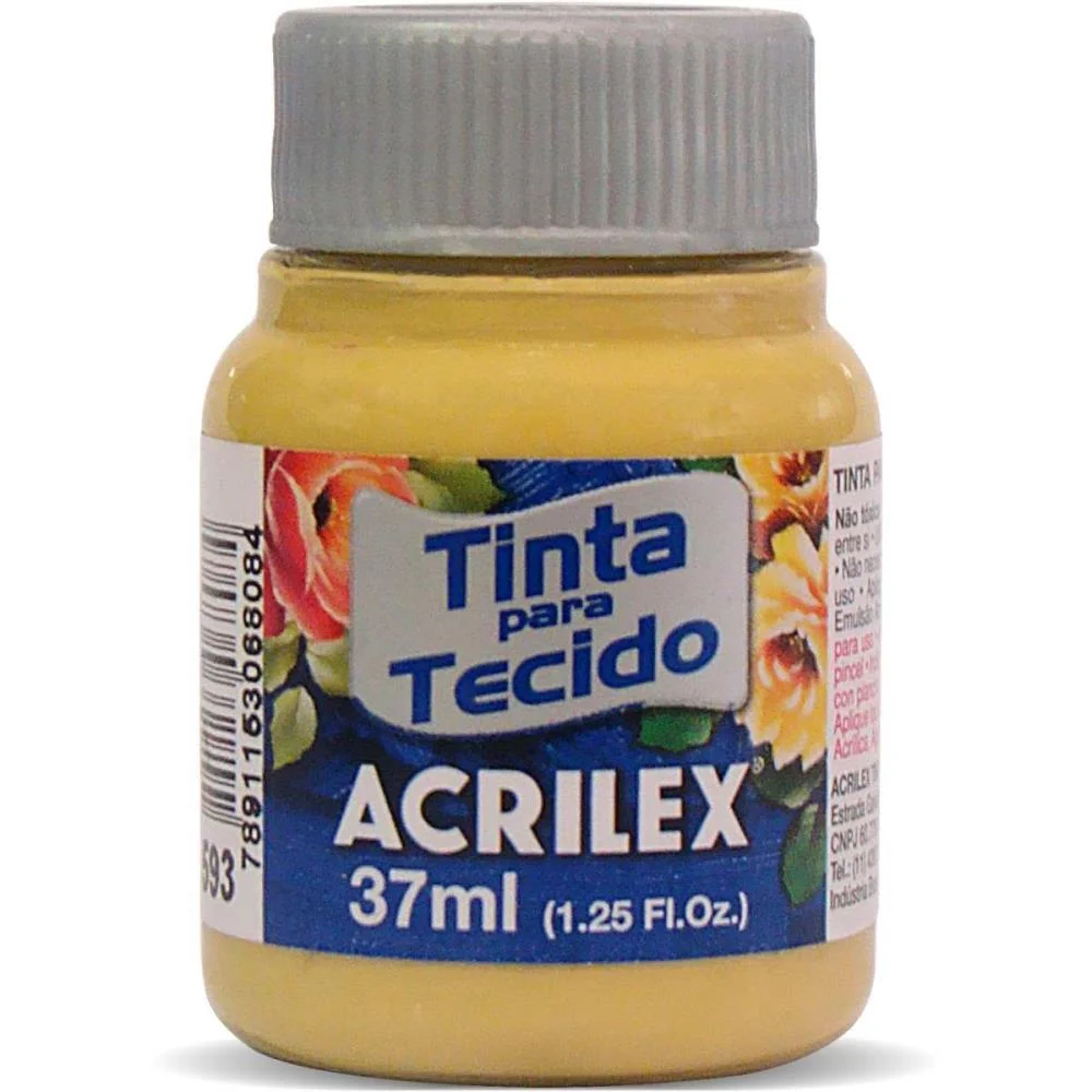 Tinta Para Tecido Fosca 37Ml Ocre Ouro Acrilex (Duzia) - imagem 3