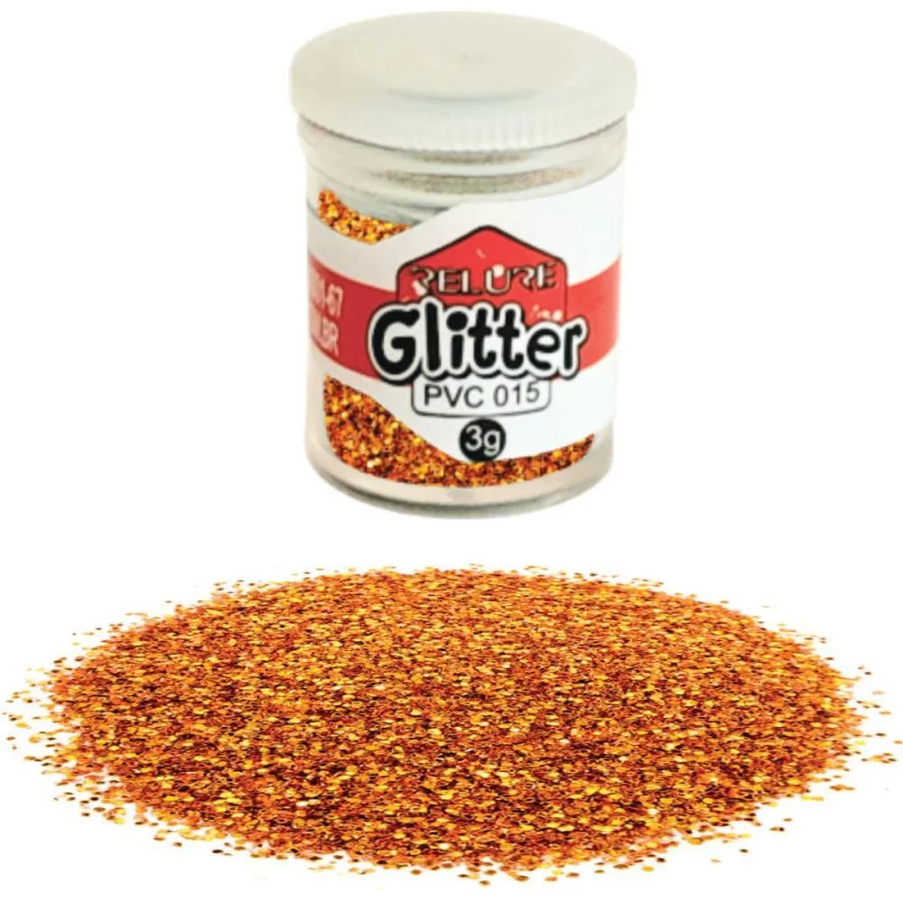 Glitter Pvc Laranja Potes 3G. Honey (Pct.c/12) - imagem 4