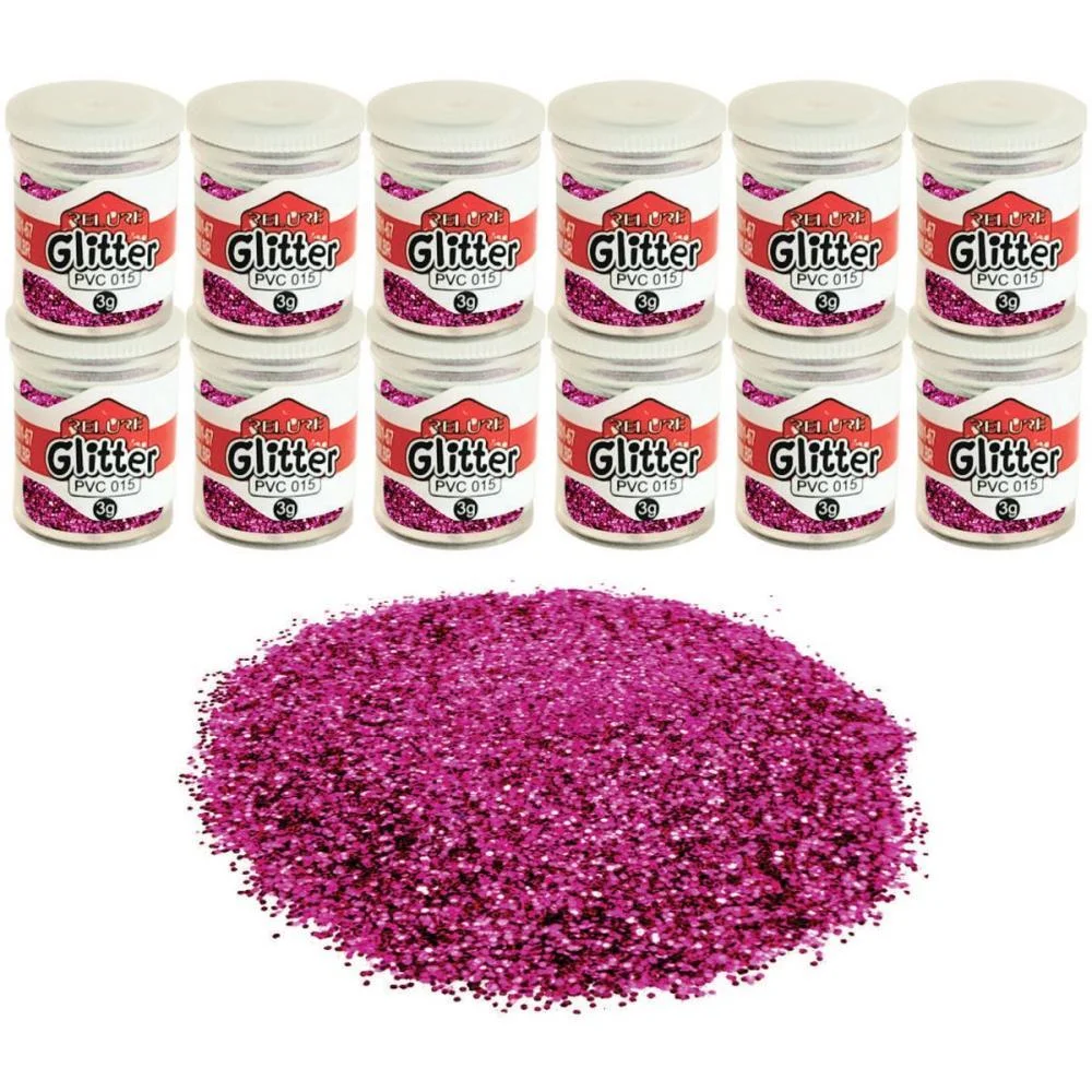 Glitter Pvc Pink Potes 3G. Honey (Pct.c/12) - imagem 2