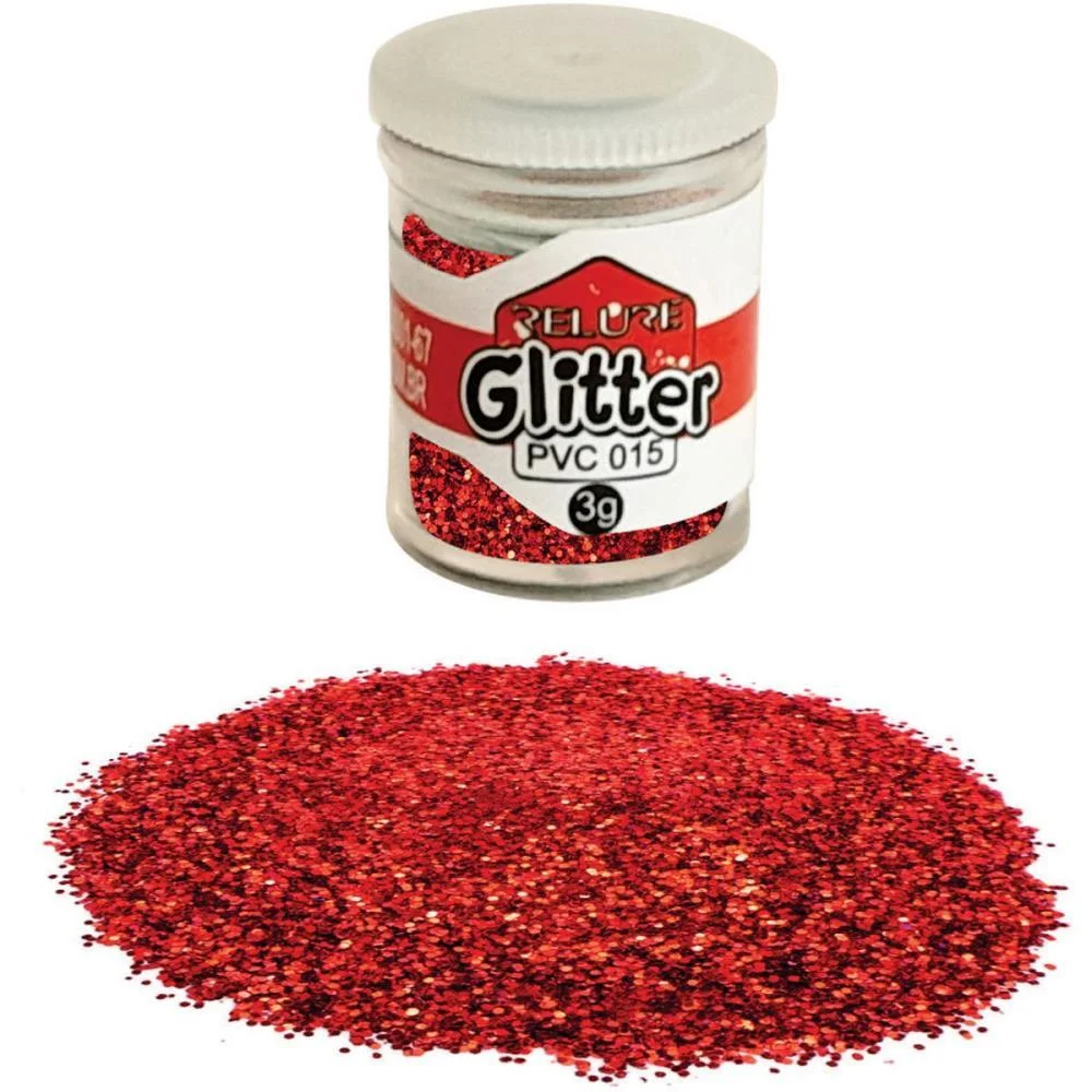 Glitter Pvc Vermelho Potes 3G Honey (Pct.c/12) - imagem 4