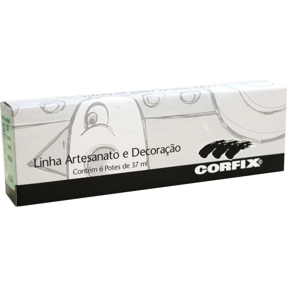Tinta Acrilica Decorfix Fosca 37Ml Amarelo Ca Corfix (Cx.c/06) - imagem 4