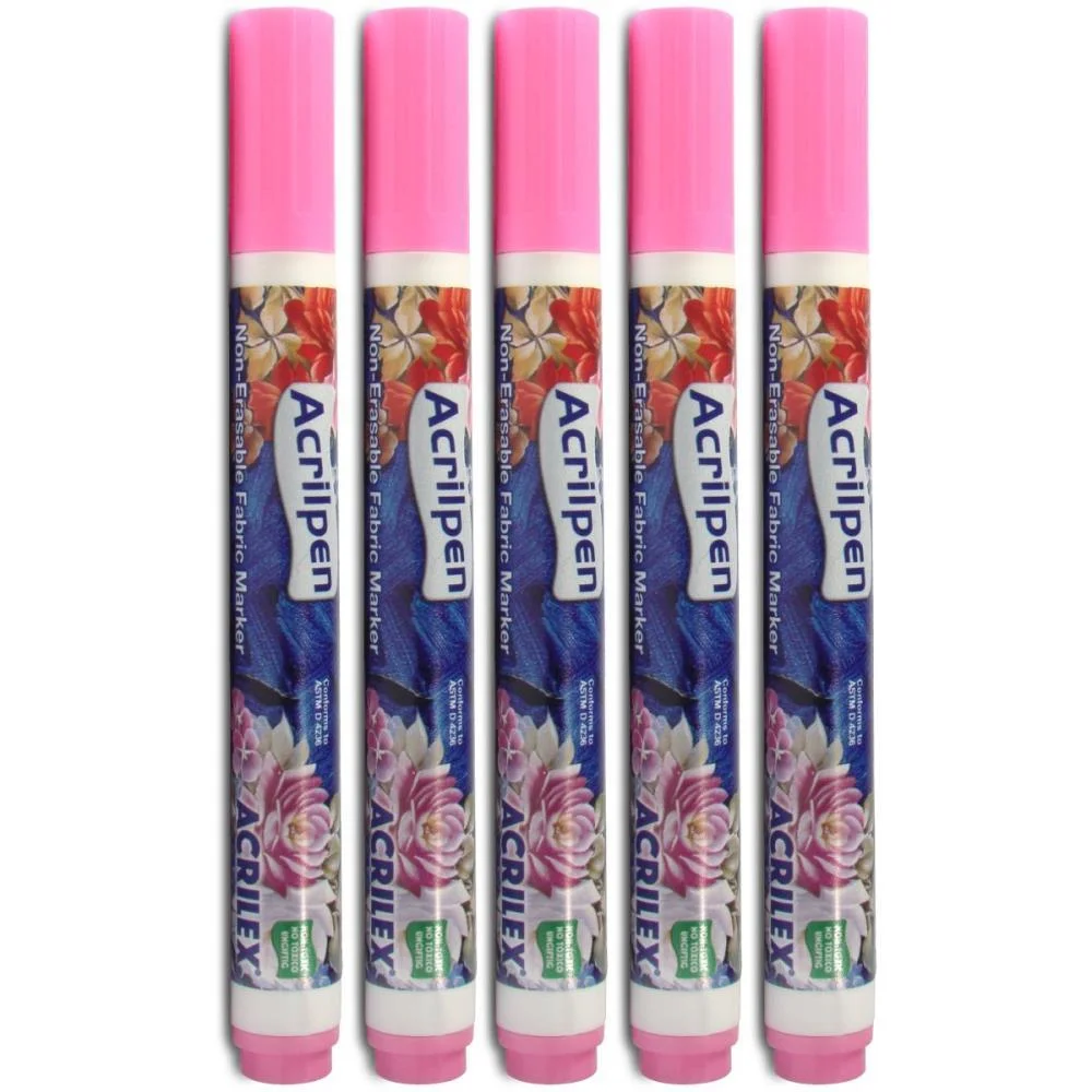 Caneta Para Tecido Rosa Acrilpen Acrilex (Cx.c/12) - imagem 4