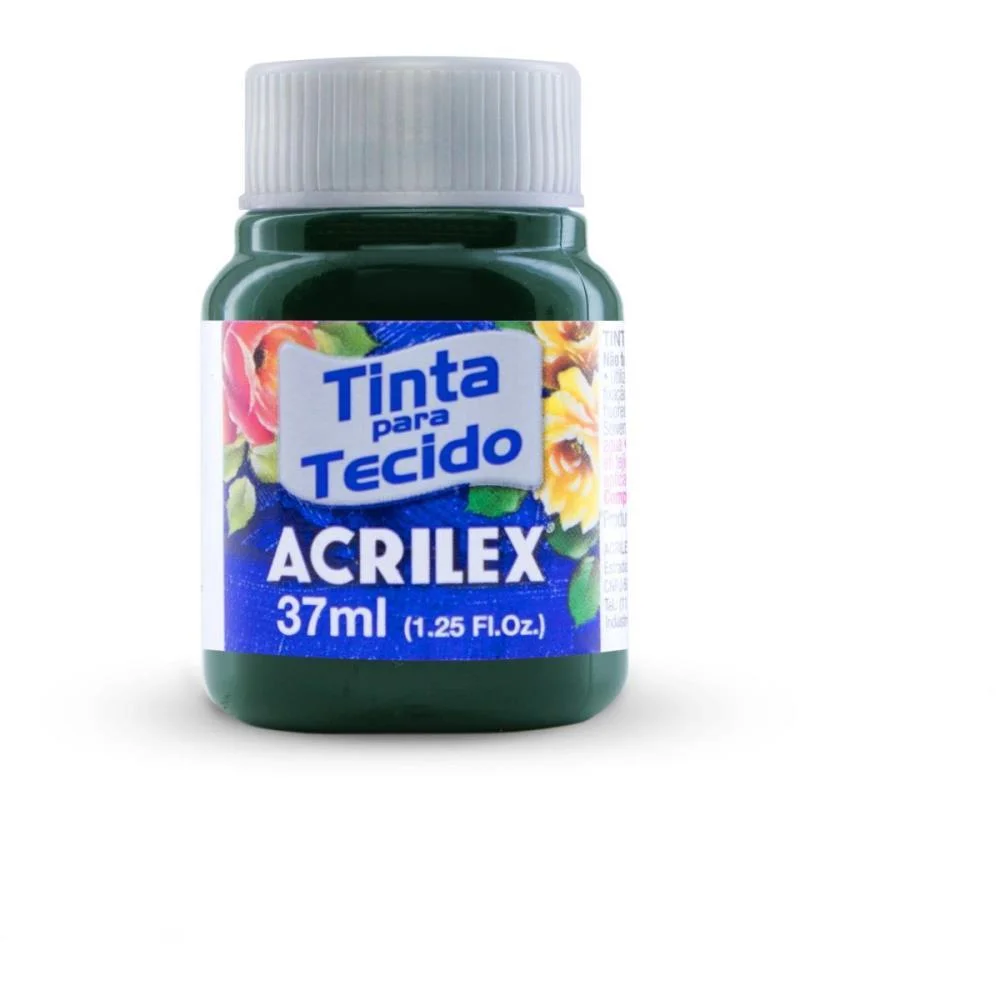 Tinta Para Tecido Fosca 37Ml Verde Pantano Acrilex (Duzia) - imagem 3