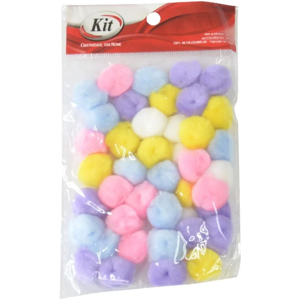 Pompom Multicolor#1 20Mm C/45Unidades Kit (Pacote) - imagem 4