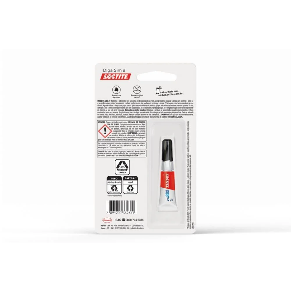 Cola Adesivo Instantâneo Loctite Descola Tudo 2G Henkel - imagem 4