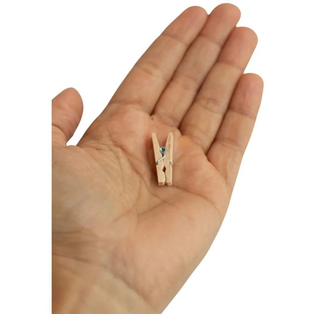 Miniatura Pregador Cru 2.5Cm Kit C/ 100 Unidades - imagem 5