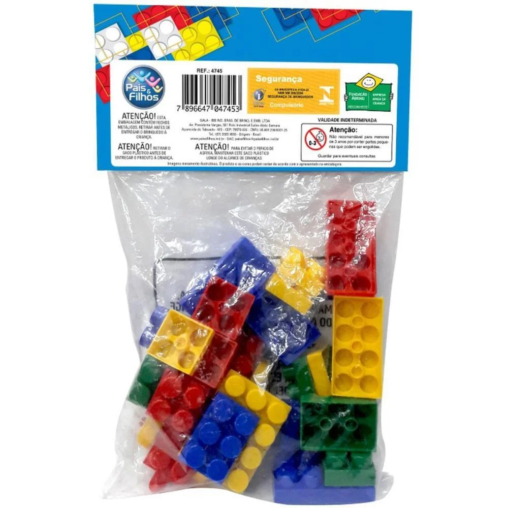 Brinquedo Para Montar Bricks Blocos De Montagem 29Pc Pais E Filhos - imagem 9