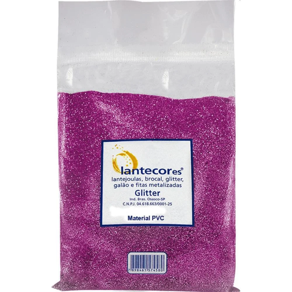 Glitter Pvc Pink 100G. Lantecor - imagem 2