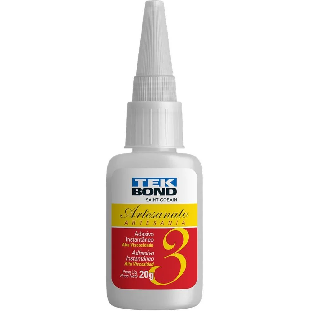 Cola Adesivo Instantâneo Artesanato 3 20G Tekbond (Cx.c/10) - imagem 4