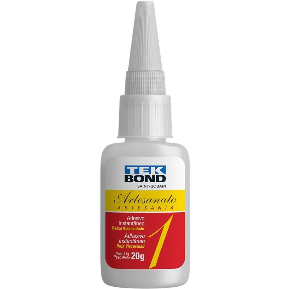 Cola Adesivo Instantâneo Artesanato 1 20G Tekbond (Cx.c/10) - imagem 4