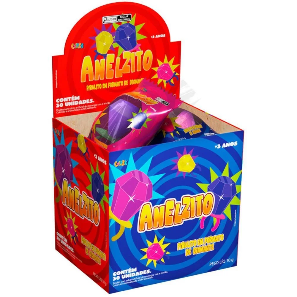 Doce Anelzito Pirulito Sabores (S) Colore C/ 30 Unidades - imagem 4