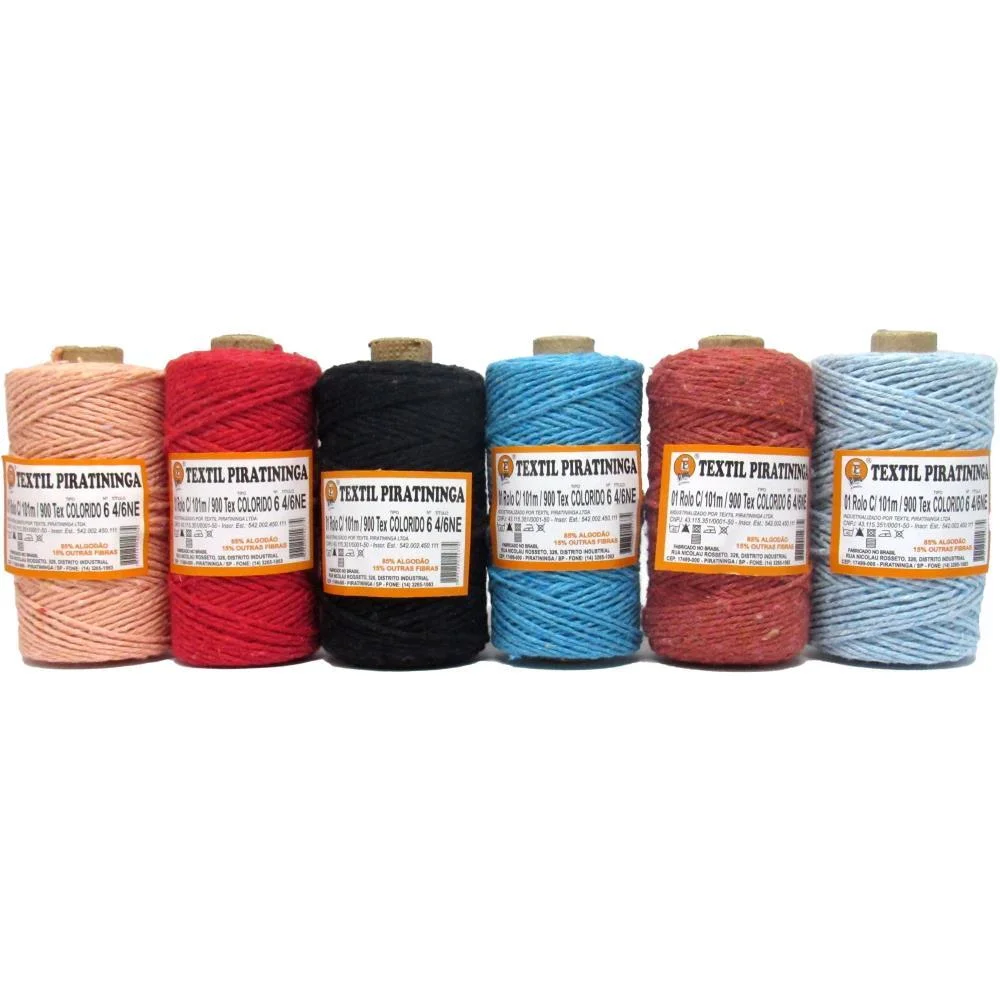 Barbante Colorido 100G 6 Fios Rolo 101M Color Textil Piratininga (Pct.c/06) - imagem 3