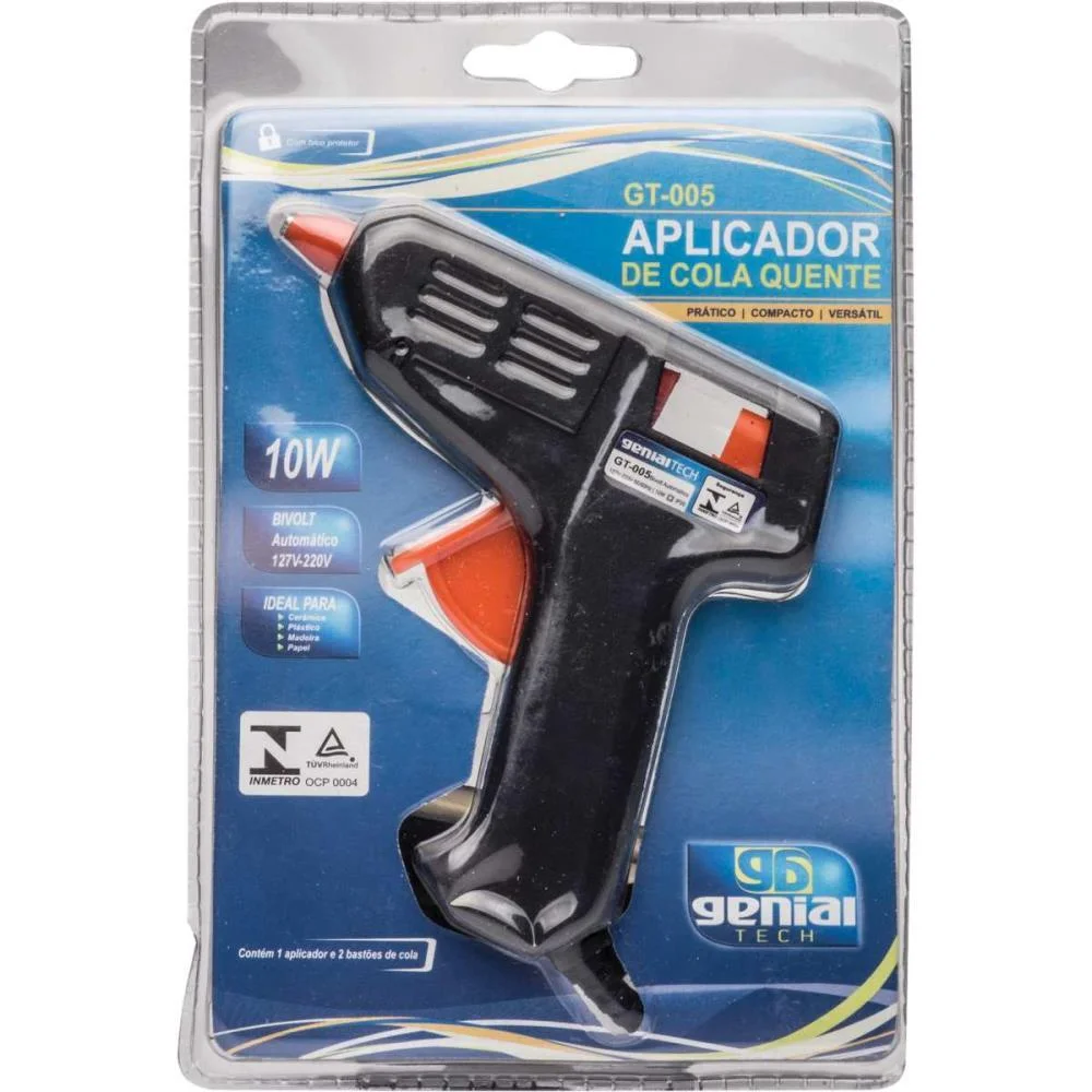 Pistola De Cola Quente 10W Gt-10 Bivolt Preta Gramp Line - imagem 4