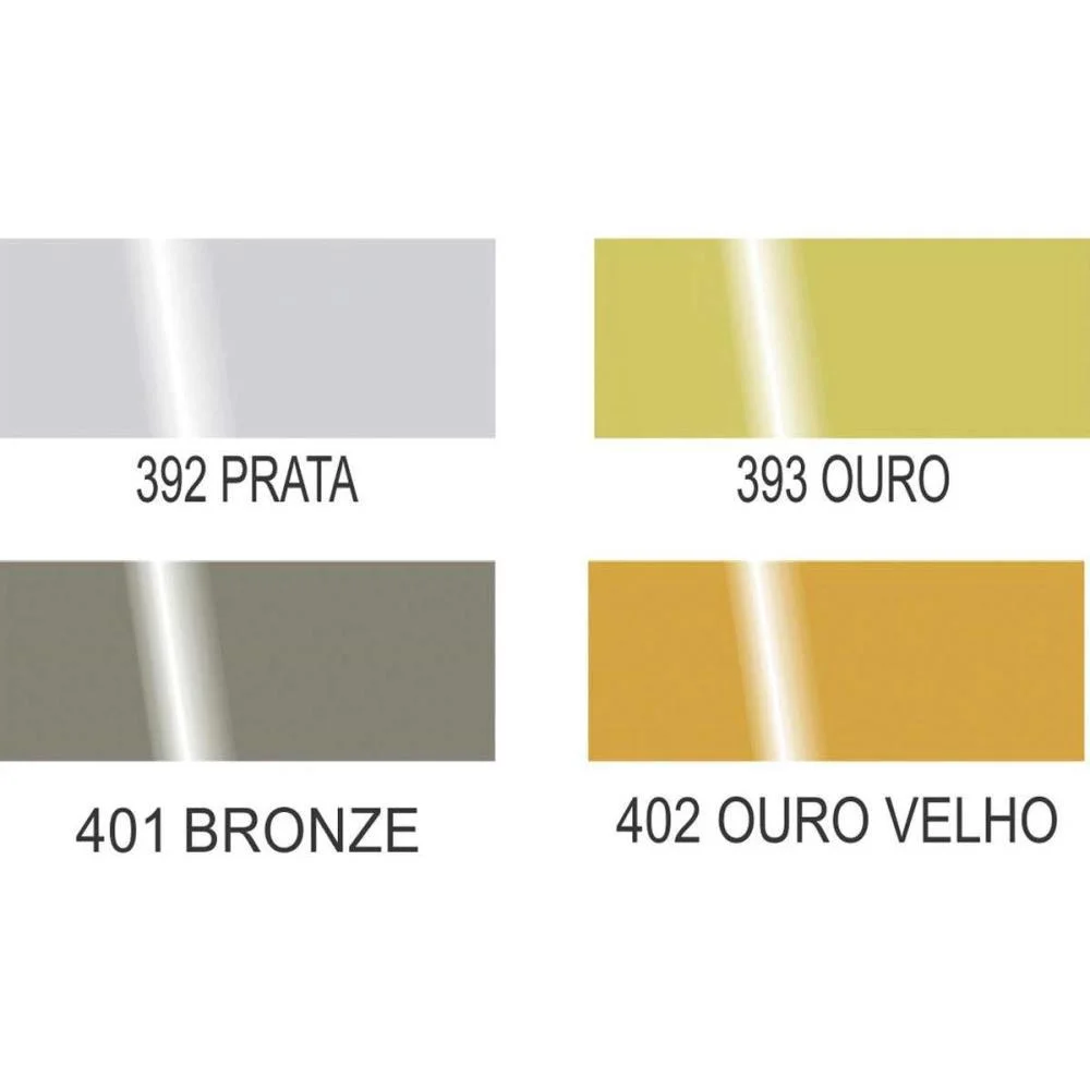 Tinta Acrilica Decorfix Metalica 37Ml Ouro Ve Corfix (Cx.c/06) - imagem 4