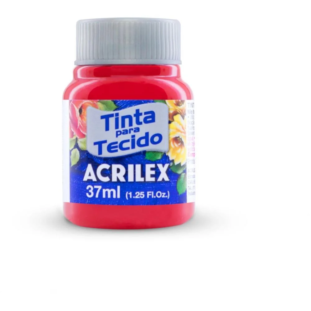Tinta Para Tecido Fosca 37Ml Vermelho Natal Acrilex (Duzia) - imagem 3