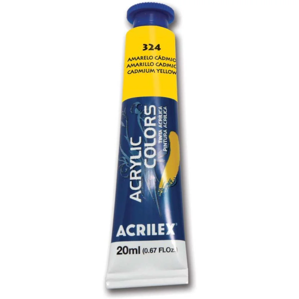 Tinta Acrilica Acrylic Colors 20Ml Amarelo Ca Acrilex (Cx.c/06) - imagem 2