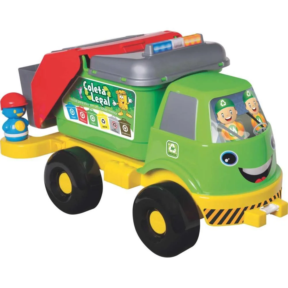 Caminhao Coleta Seletiva Grande C/Som Merco Toys - imagem 3