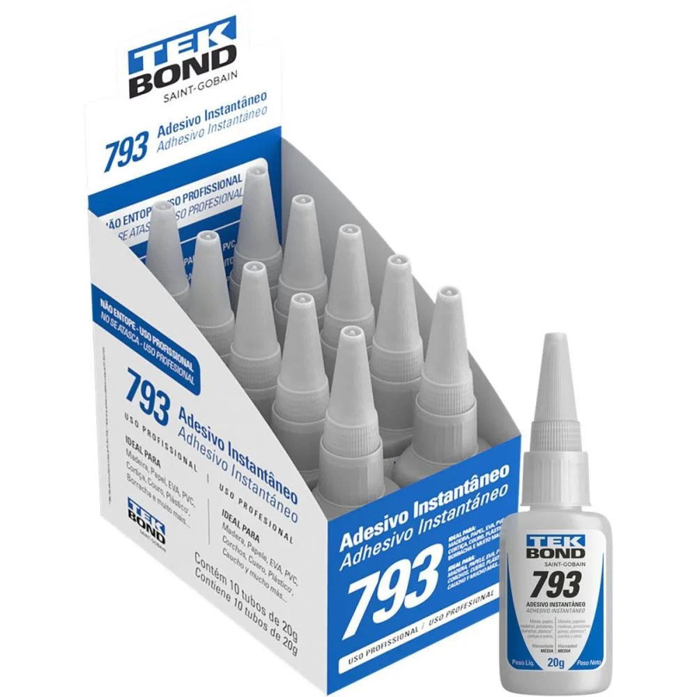 Cola Adesivo Instantâneo 793 20G Tekbond (Cx.c/10) - imagem 2