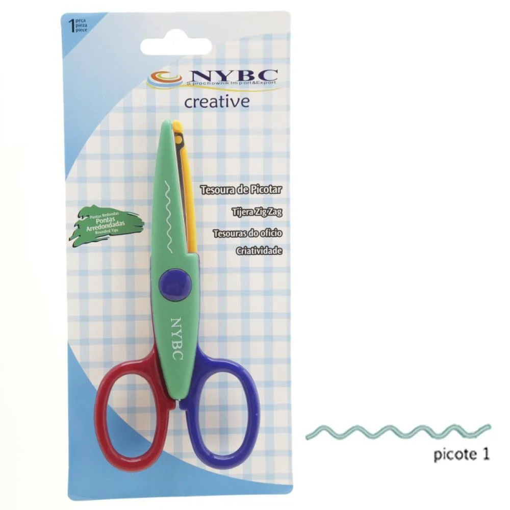 Tesoura Artesanal Picotar Zig Zag Ondulado Nybc (Blister) - imagem 3