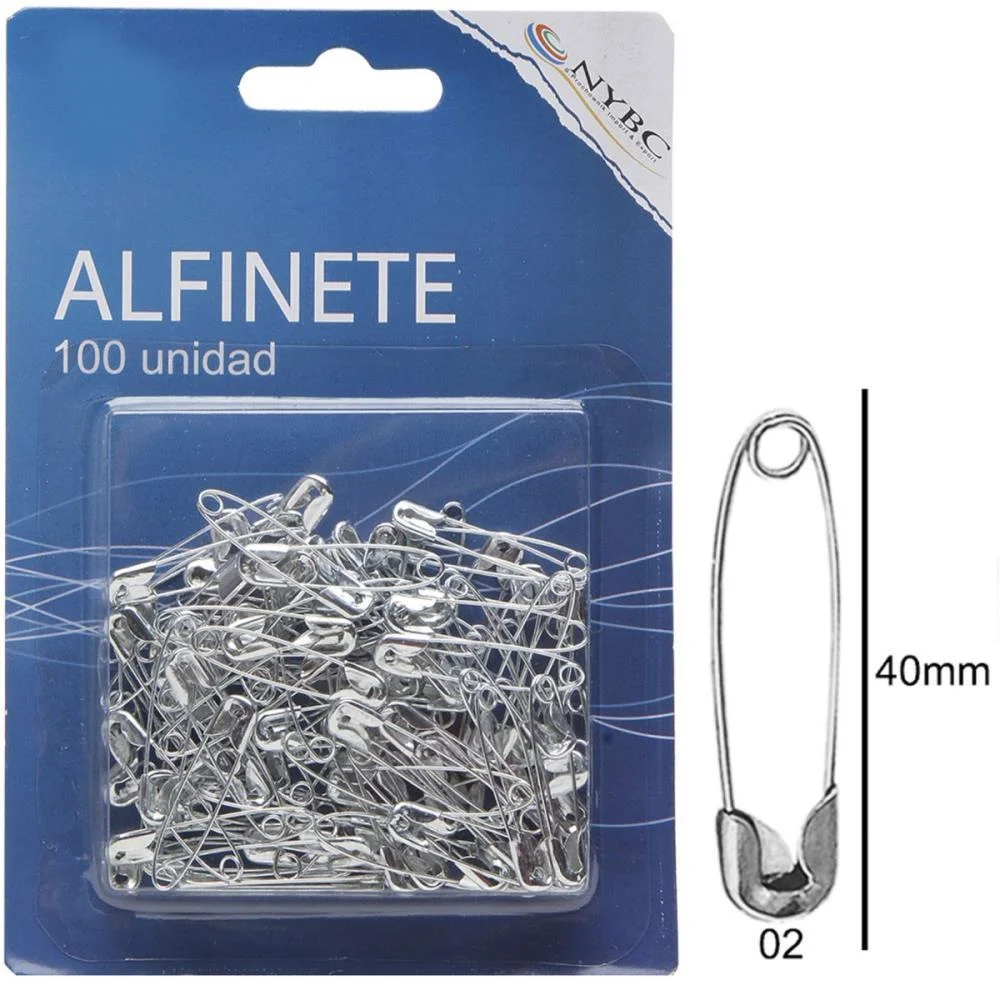 Alfinete Segurança N.2 Prata C/100Unid. Nybc (Pct.c/06) - imagem 2