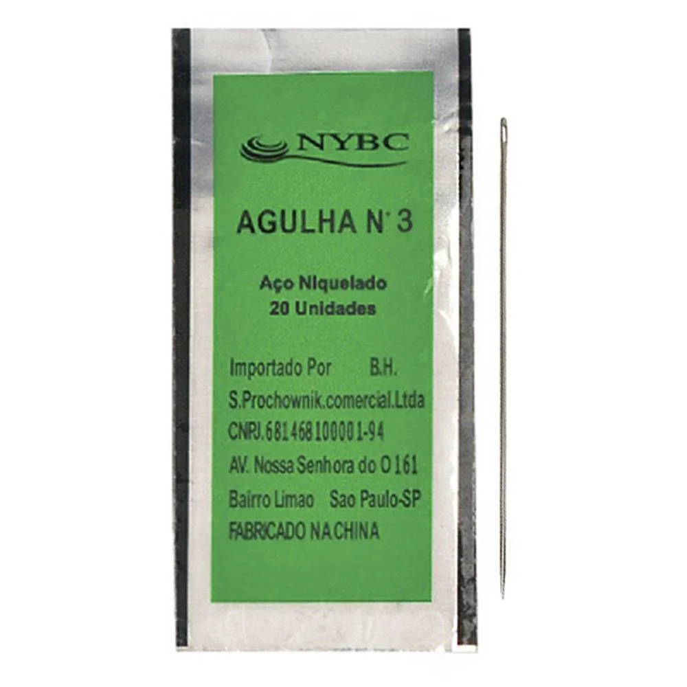 Agulha De Mão N.3 Niquelado C/20Unid. Nybc (Pct.c/05) - imagem 3