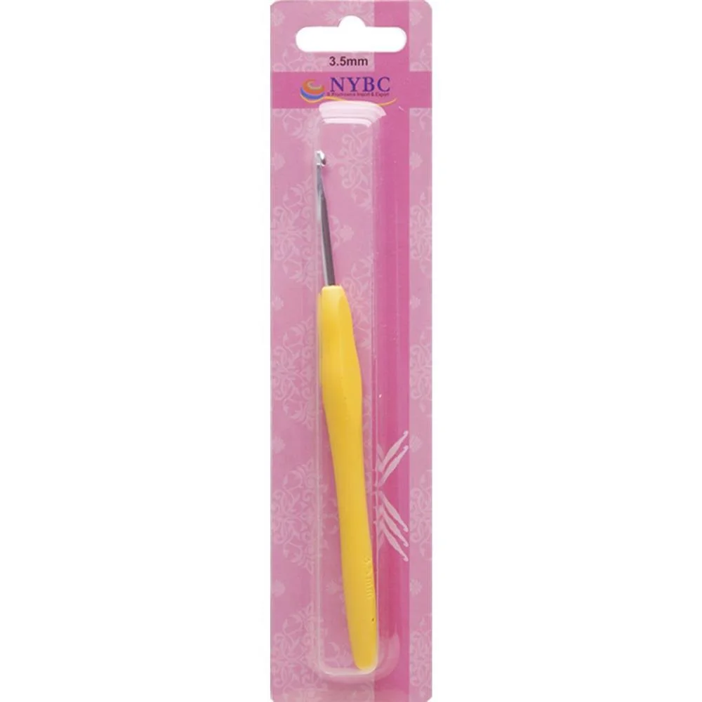Agulha Para Croche Tam.3,5Mm Cabo Silicone Amarel Nybc (Blister) - imagem 2
