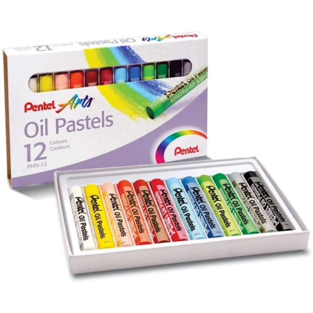 Giz Pastel Oleoso 12Cores Pentel (Estojo) - imagem 2