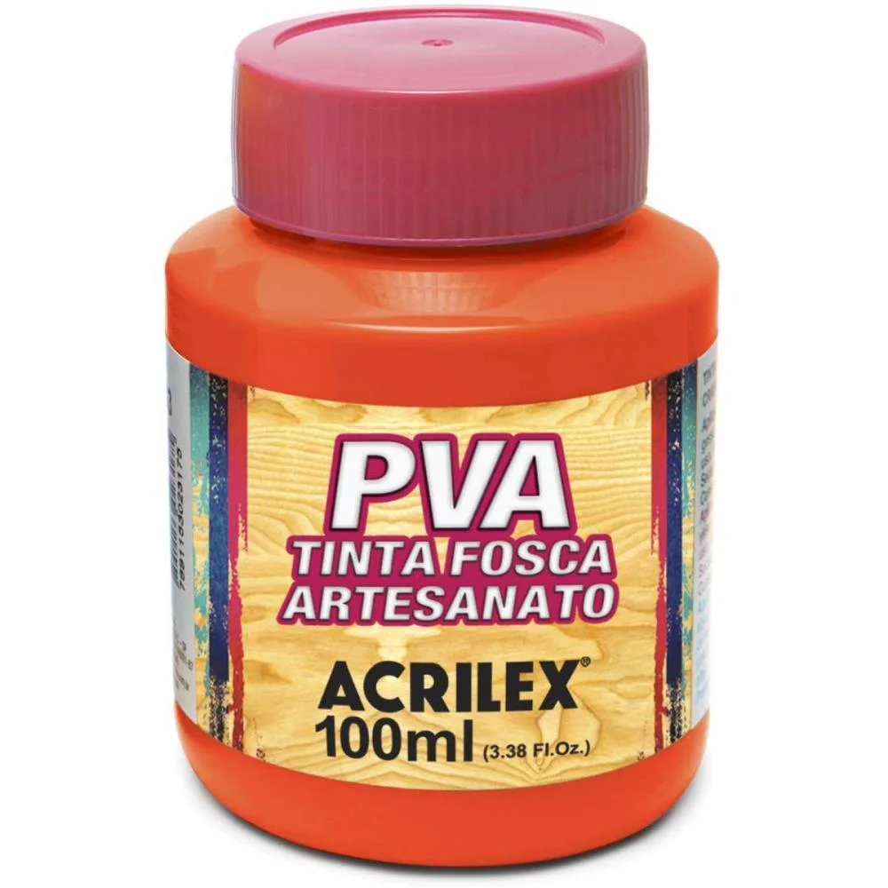 Tinta Pva 100Ml. Laranja Acrilex (Pct.c/06) - imagem 3